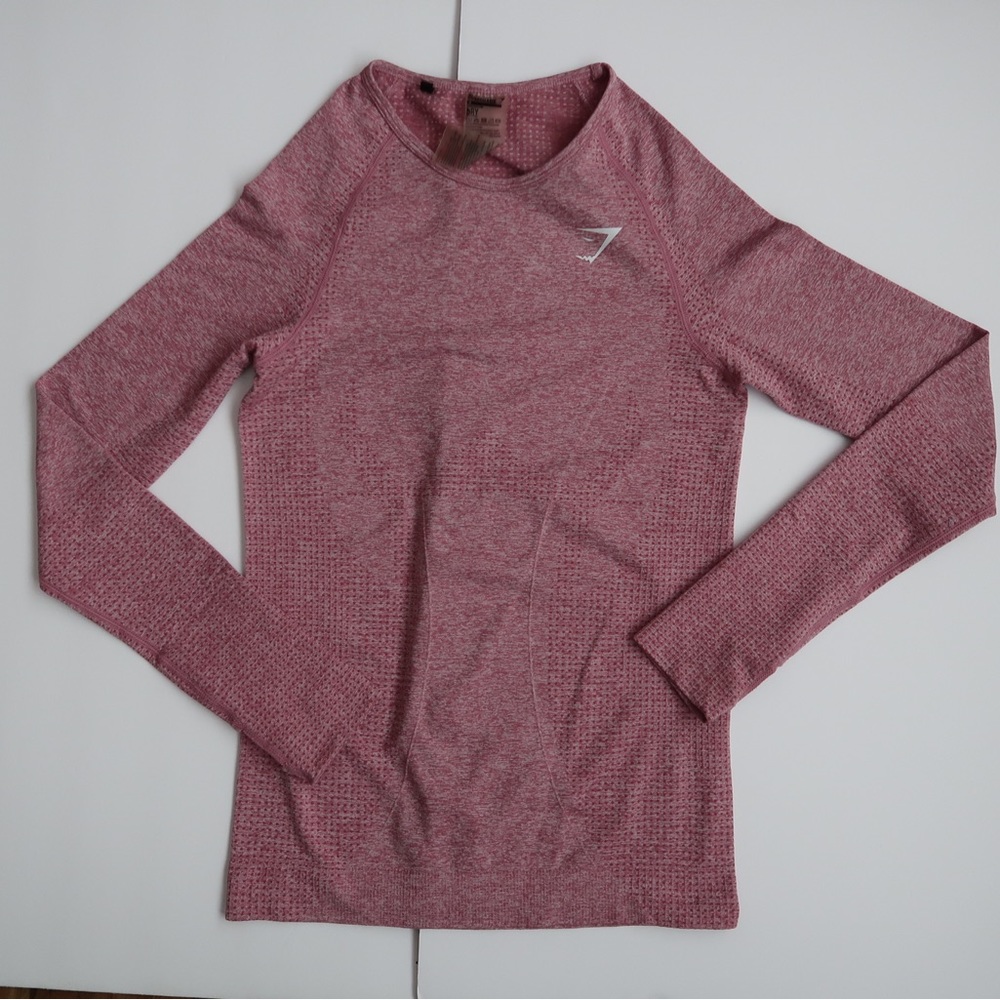 Gymshark Women’s pink long sleeve shirt - medium
